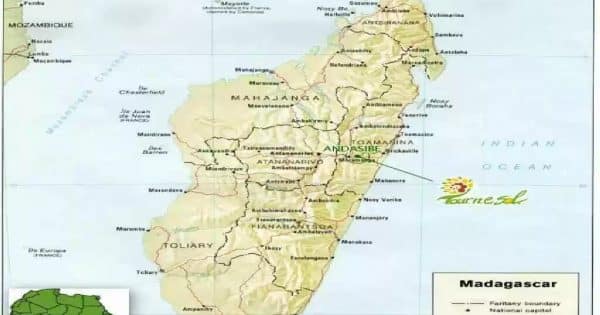 Le Madagascar Sur Sur Une Carte