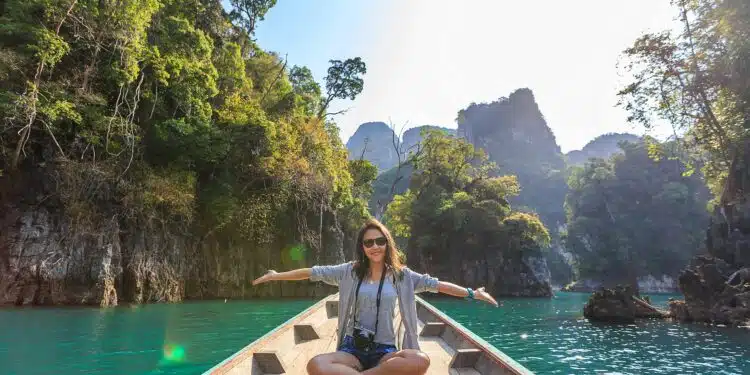 une femme en voyage